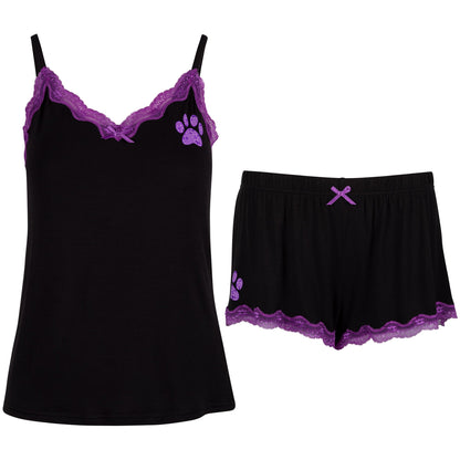 Paw Print Camisole Short Set