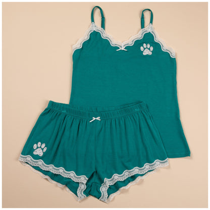 Paw Print Camisole Short Set