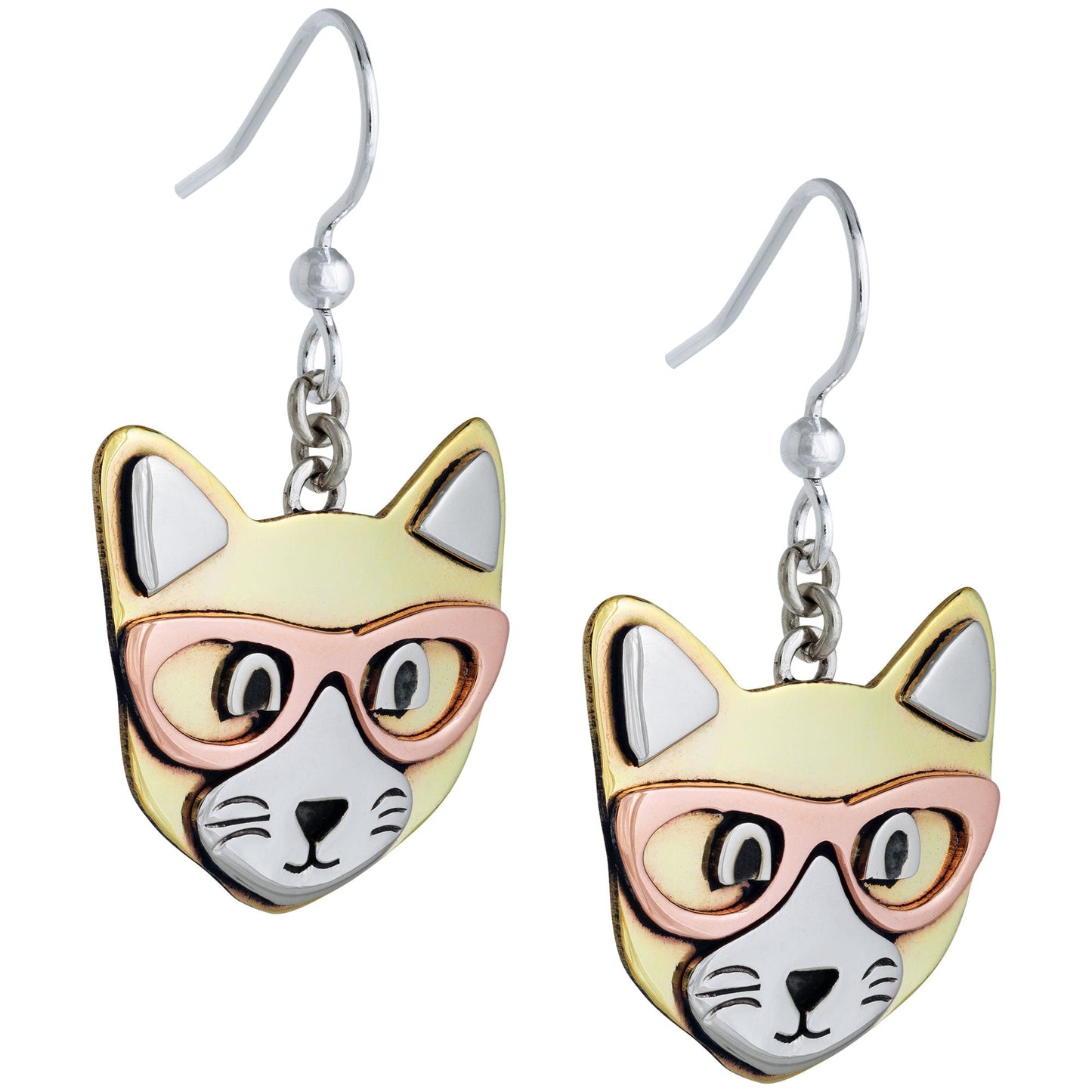 Reading Pets Mixed Metal Earrings