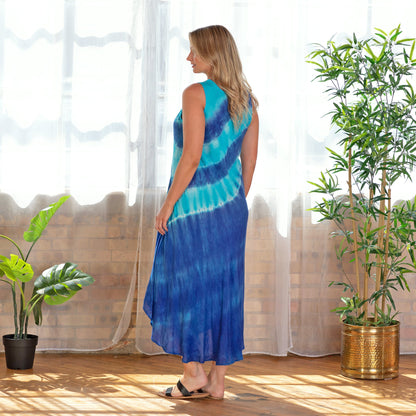 Just My Stripe Tie-Dye Long Dress