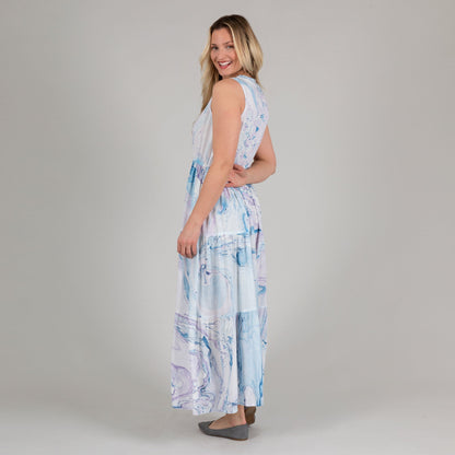 Saltwater Swirl Long Dress