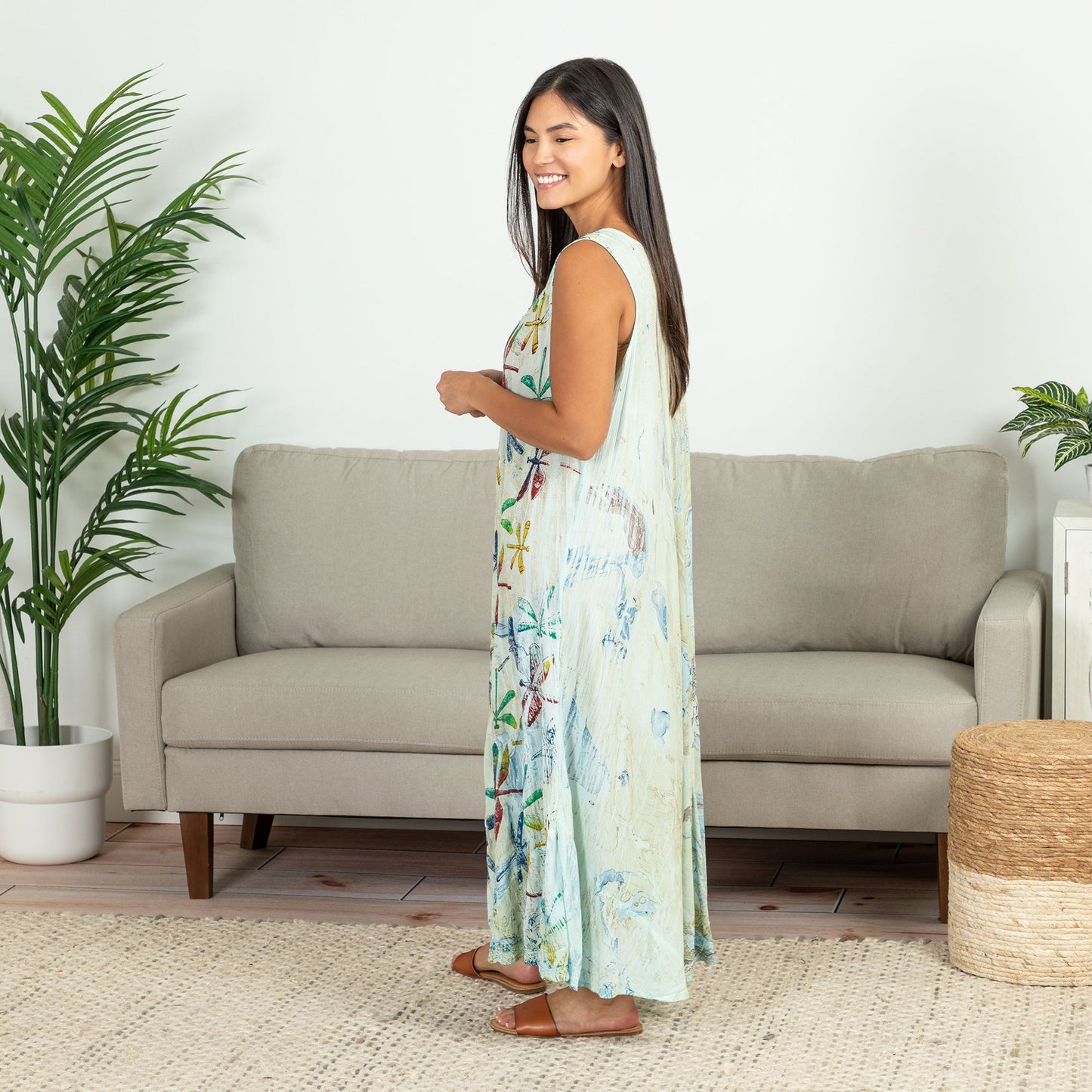 Dancing Dragonflies Long Dress | Fair Trade