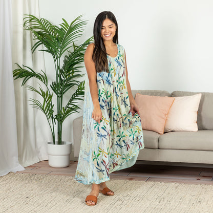 Dancing Dragonflies Long Dress | Fair Trade