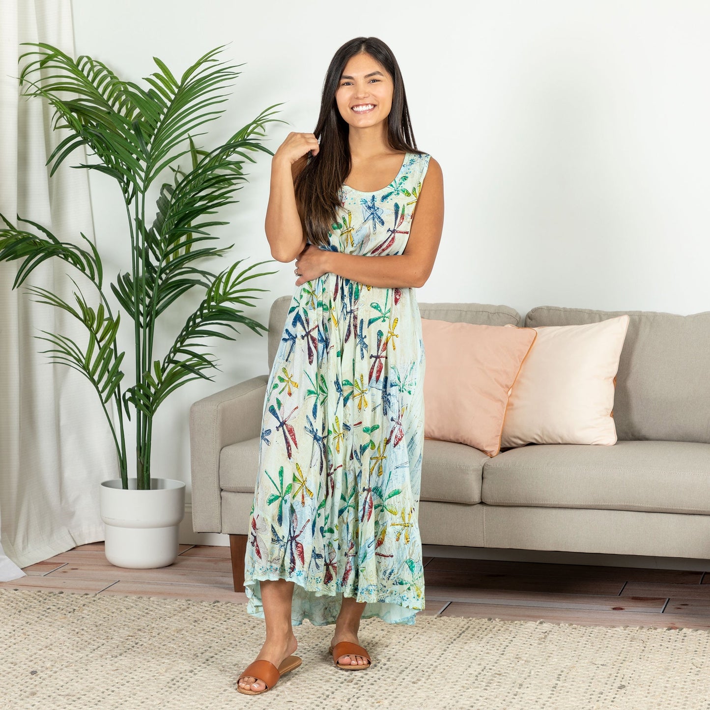 Dancing Dragonflies Long Dress | Fair Trade