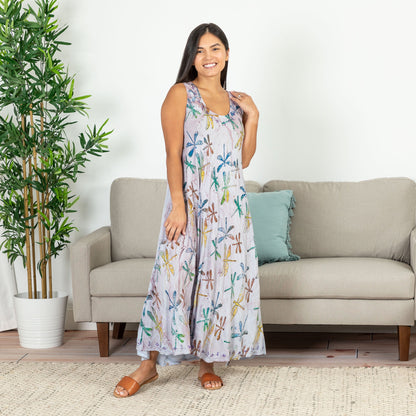 Dancing Dragonflies Long Dress | Fair Trade