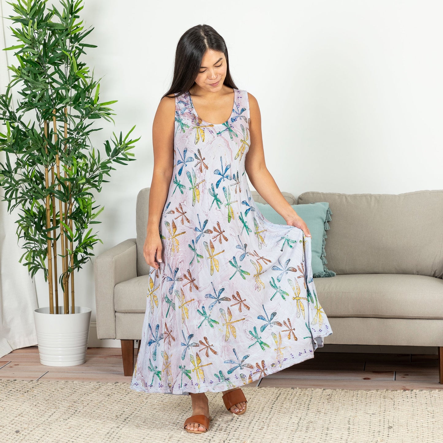 Dancing Dragonflies Long Dress | Fair Trade