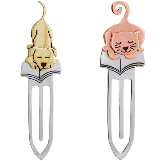 Pet Book Lover Mixed Metal Bookmark