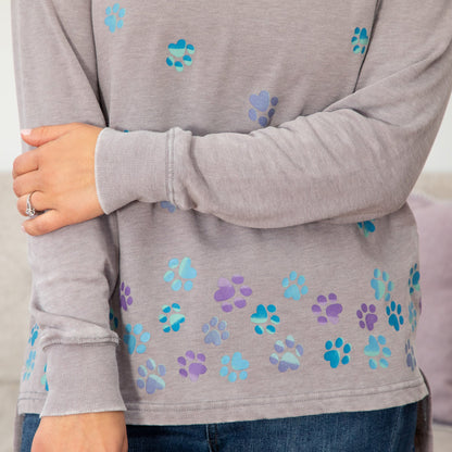 Tumbling Paws Burnout Crew Neck Sweatshirt