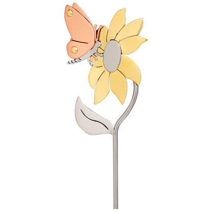 Butterfly Love Mixed Metal Plant Stake