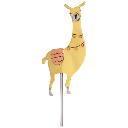 No Prob-Llama Mixed Metal Plant Stake