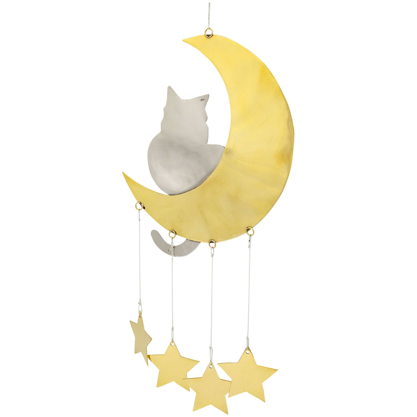 Moonlight Cat Mixed Metal Chime