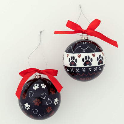 Tis The Season Paws & Hearts Ornament - Set of 4