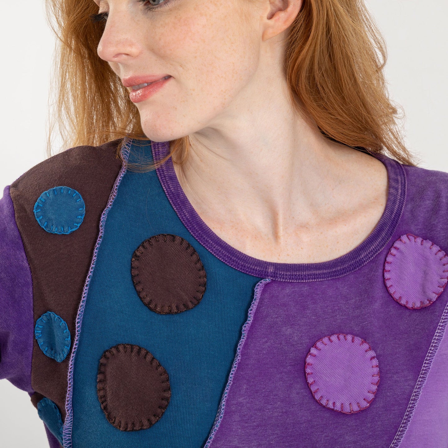 Diagonal Rays Long Sleeve Top | Handmade, Fair Trade