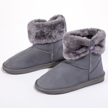 Plush Paw Print Slip-On Ankle Boots