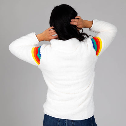 Wrapped in a Rainbow Fleece Jacket