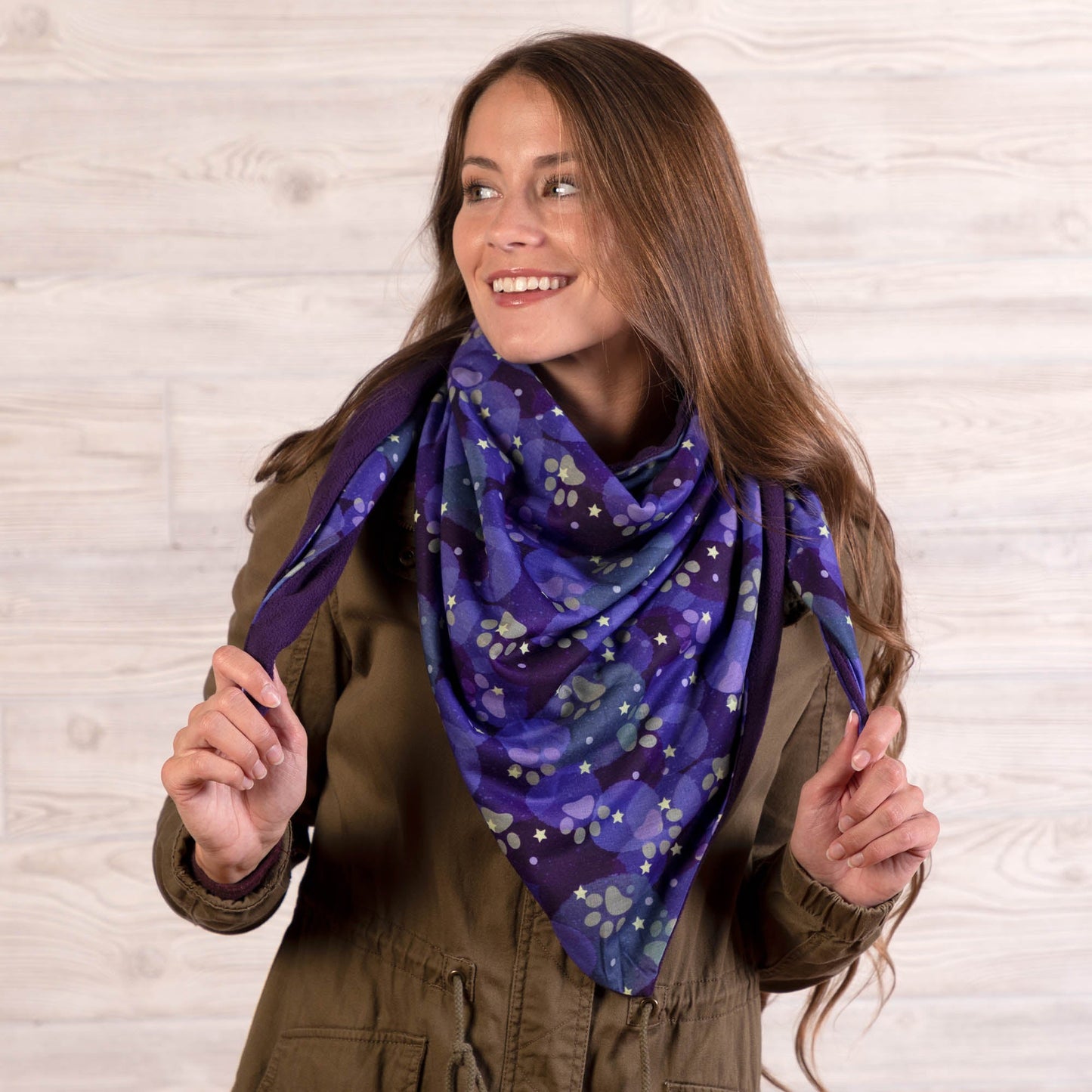 Fleece Lined Oversized Bandana Scarf