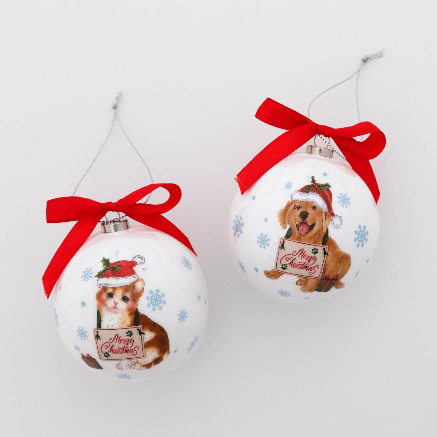 Merry Christmas Pet Ornaments - Set of 6