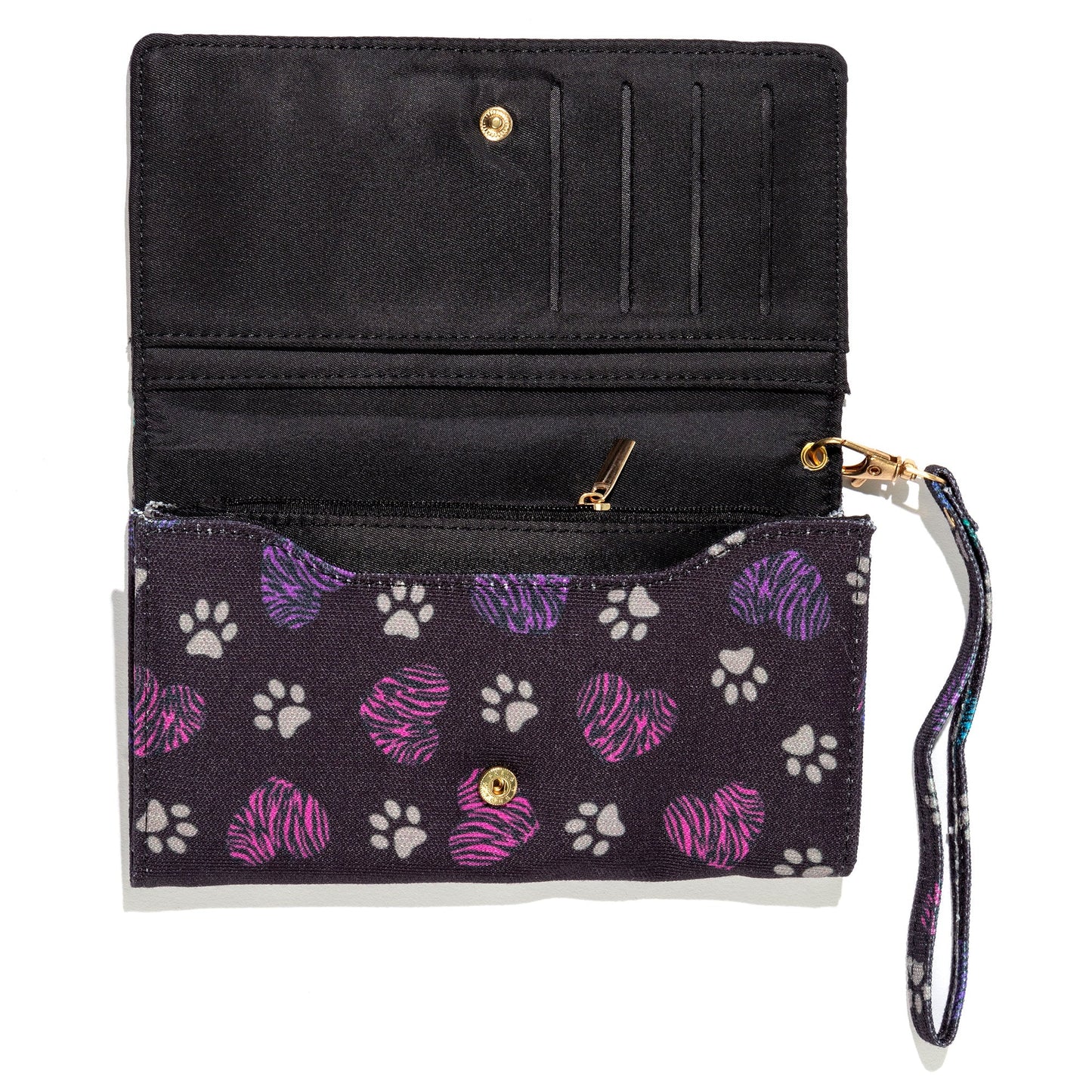 Canvas Paws Wristlet Wallet