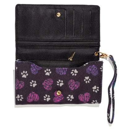 Canvas Paws Wristlet Wallet