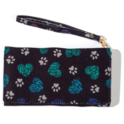 Canvas Paws Wristlet Wallet