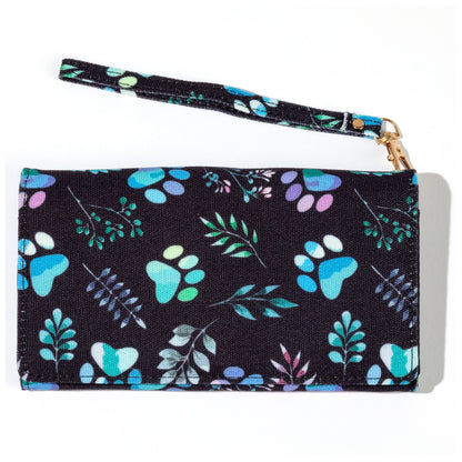 Canvas Paws Wristlet Wallet