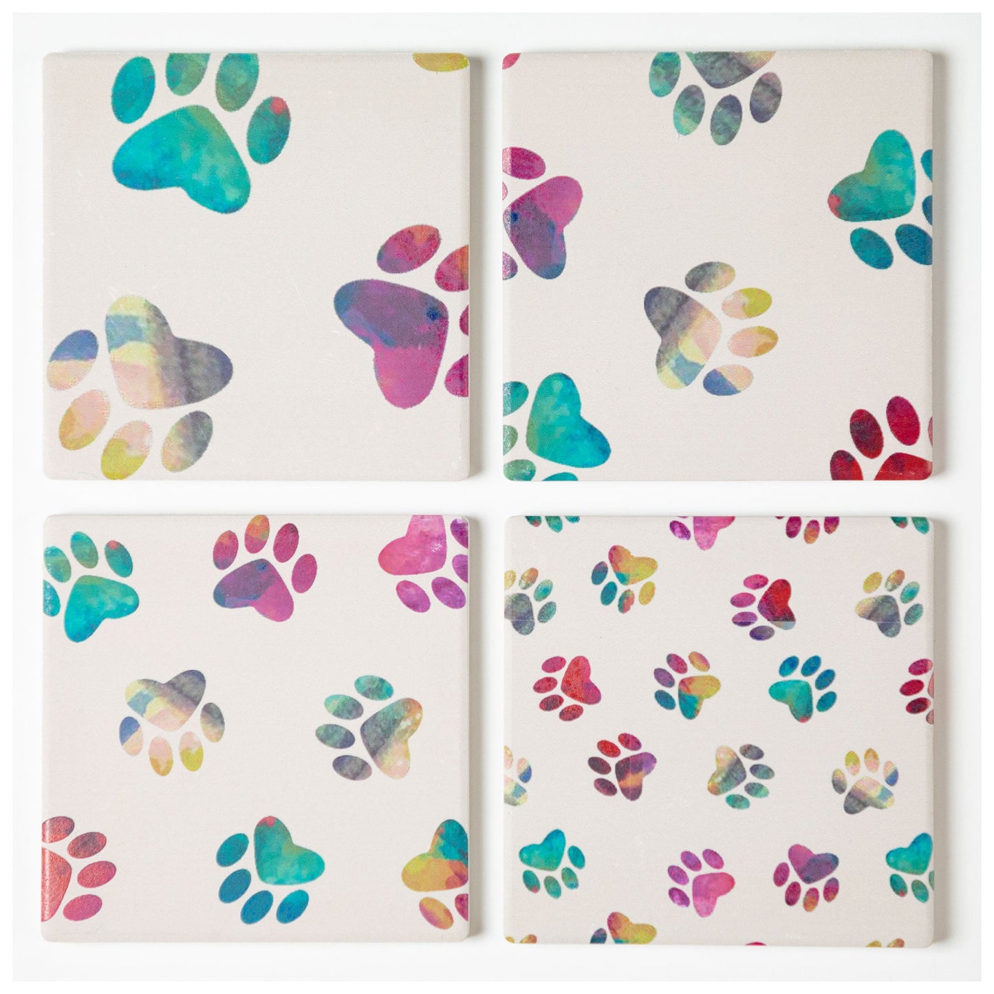 Paw Print Coaster - Set of 4