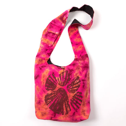 Paw Print Tie-Dye Hobo Bag