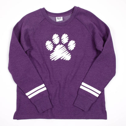 Paw Scribble Stripe Sweatshirt