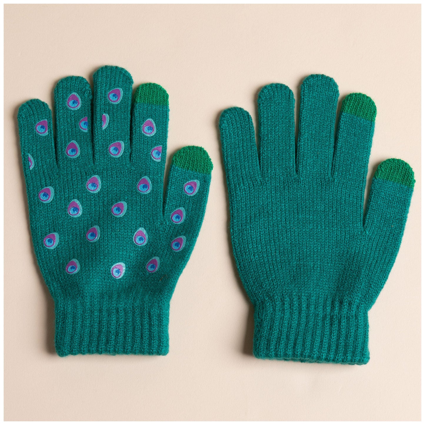 Peacock Print Touch Screen Gloves!