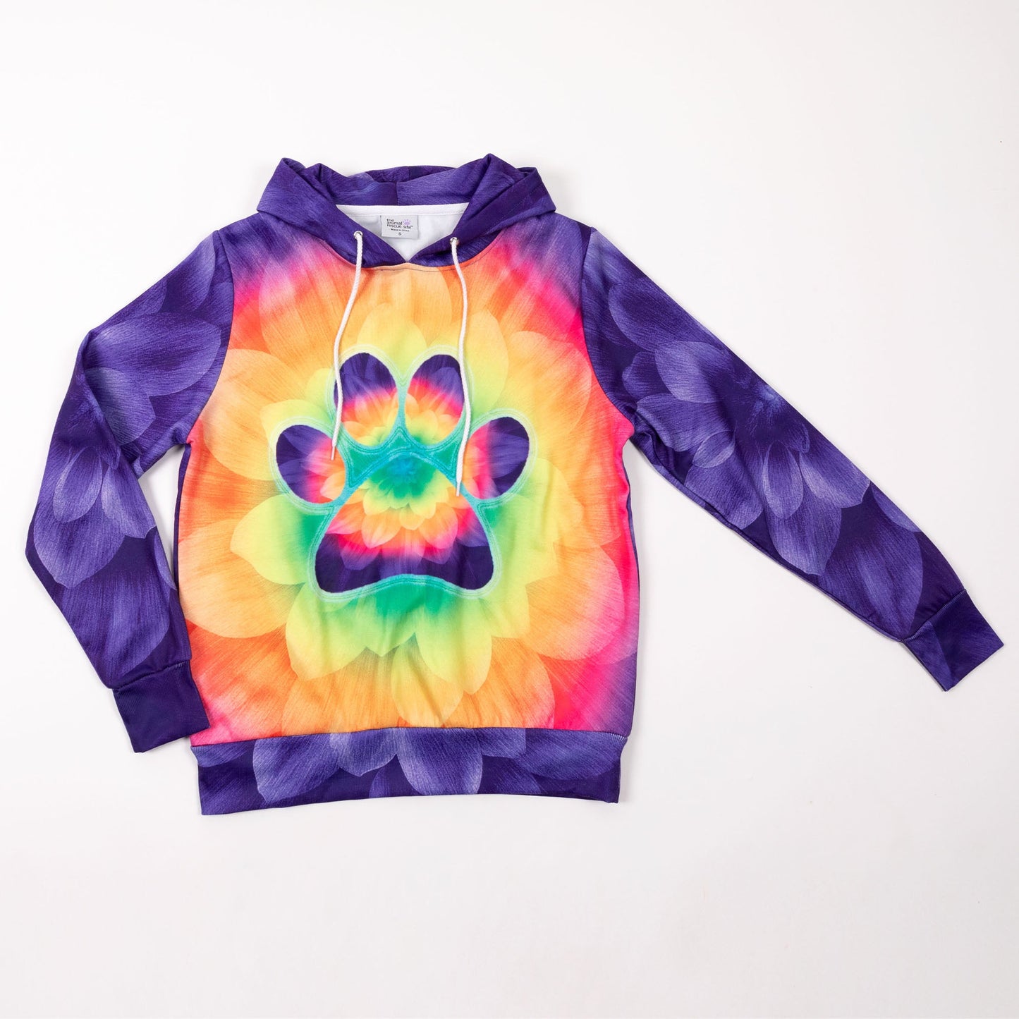 Floral Paw Print Hoodie