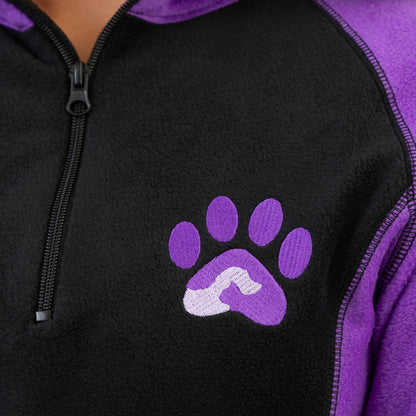 Paw Print Polar Fleece Quarter Zip Pullover