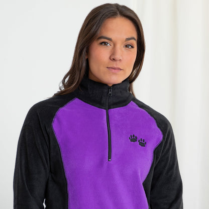 Paw Print Polar Fleece Quarter Zip Pullover