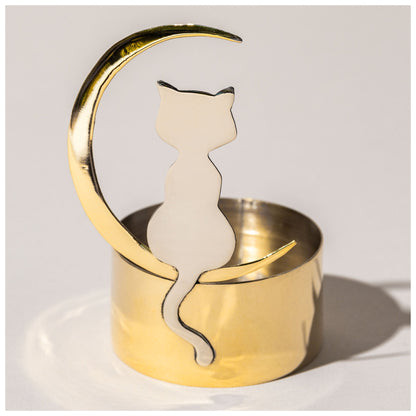 Moonlight Pet Mixed Metal Candle Holder