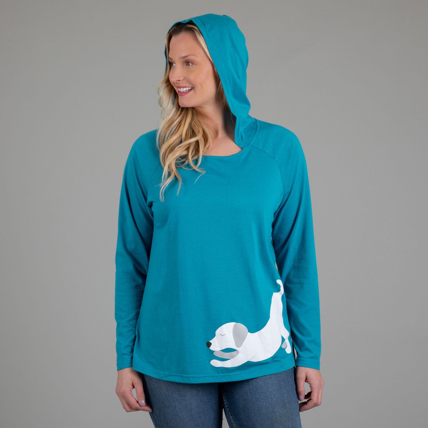 Animal Yoga Long Sleeve Hooded Tee