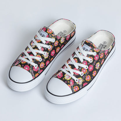 Paw Print Canvas Slip-On Sneakers