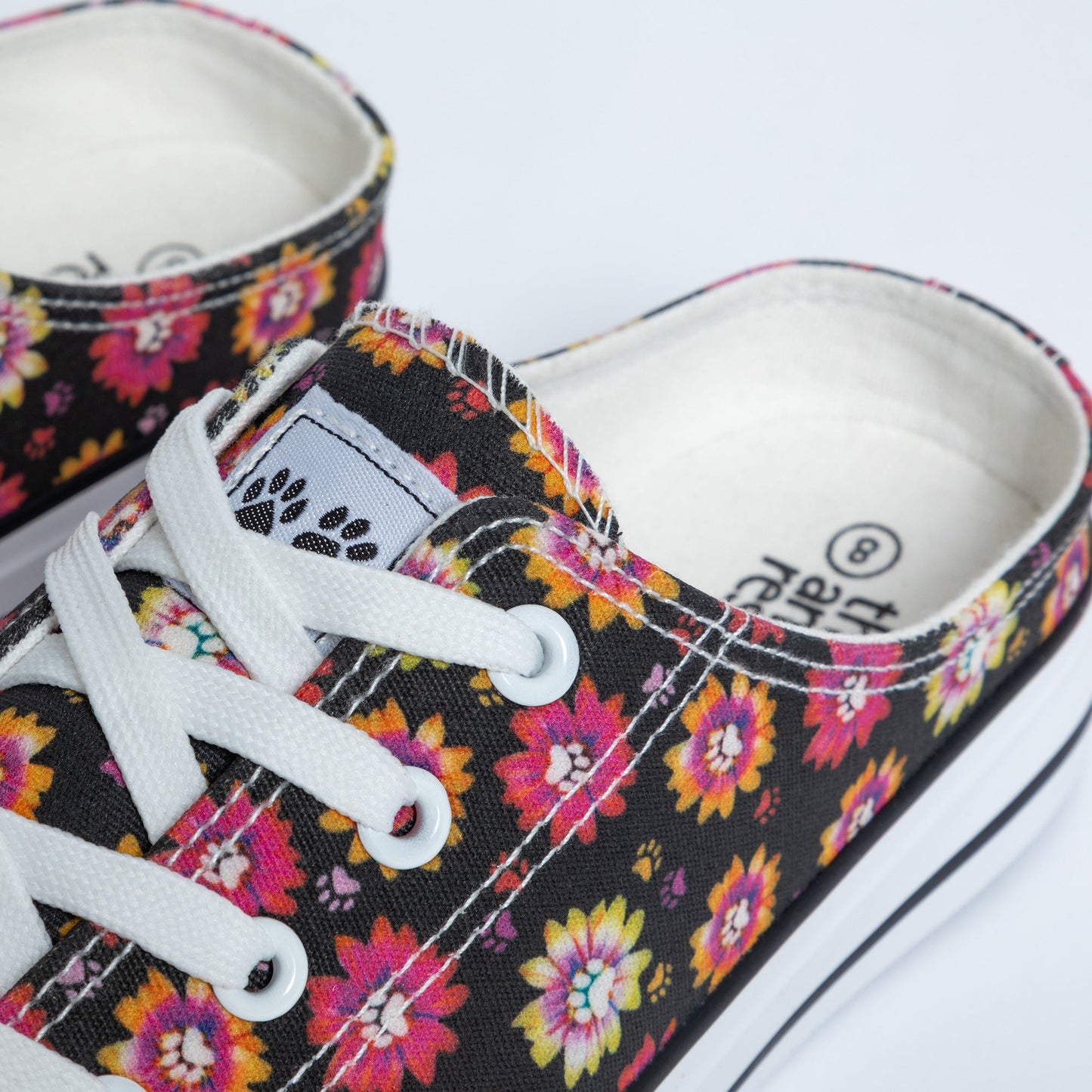 Paw Print Canvas Slip-On Sneakers