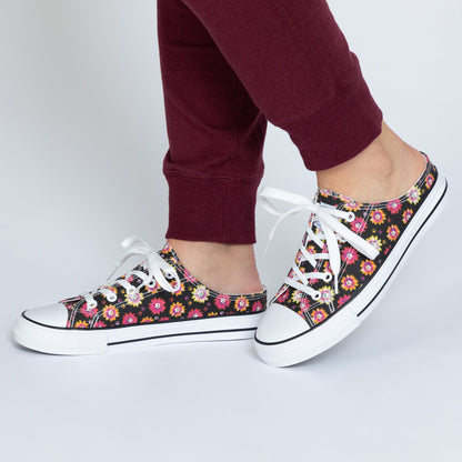 Paw Print Canvas Slip-On Sneakers