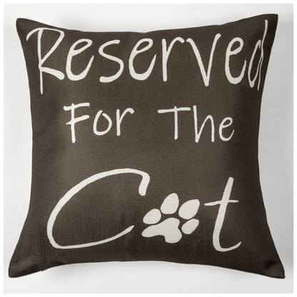 Reserved for the Cat Accent Pillow Cover