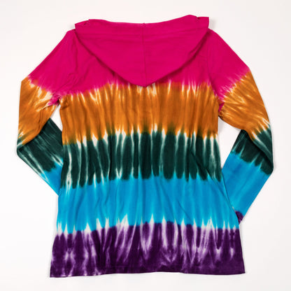 Rainbow Tie-Dye Hooded Tunic