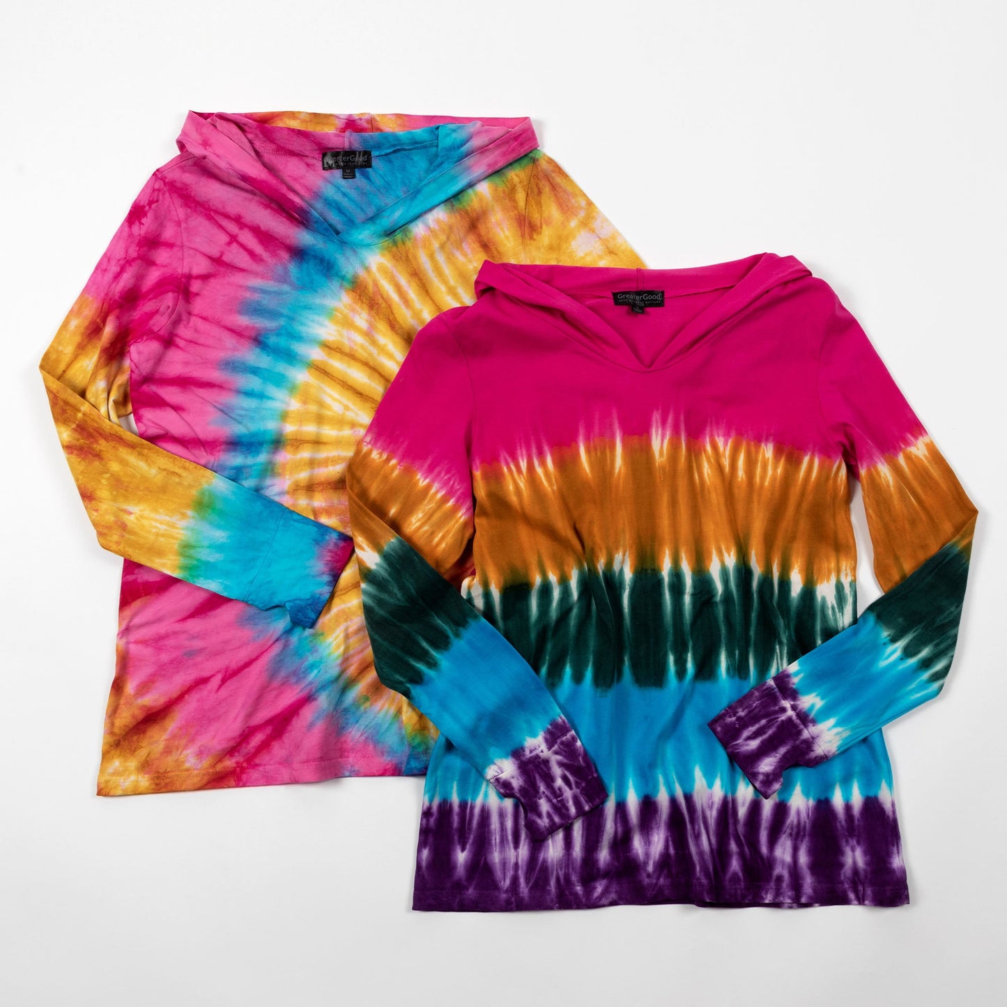 Rainbow Tie-Dye Hooded Tunic