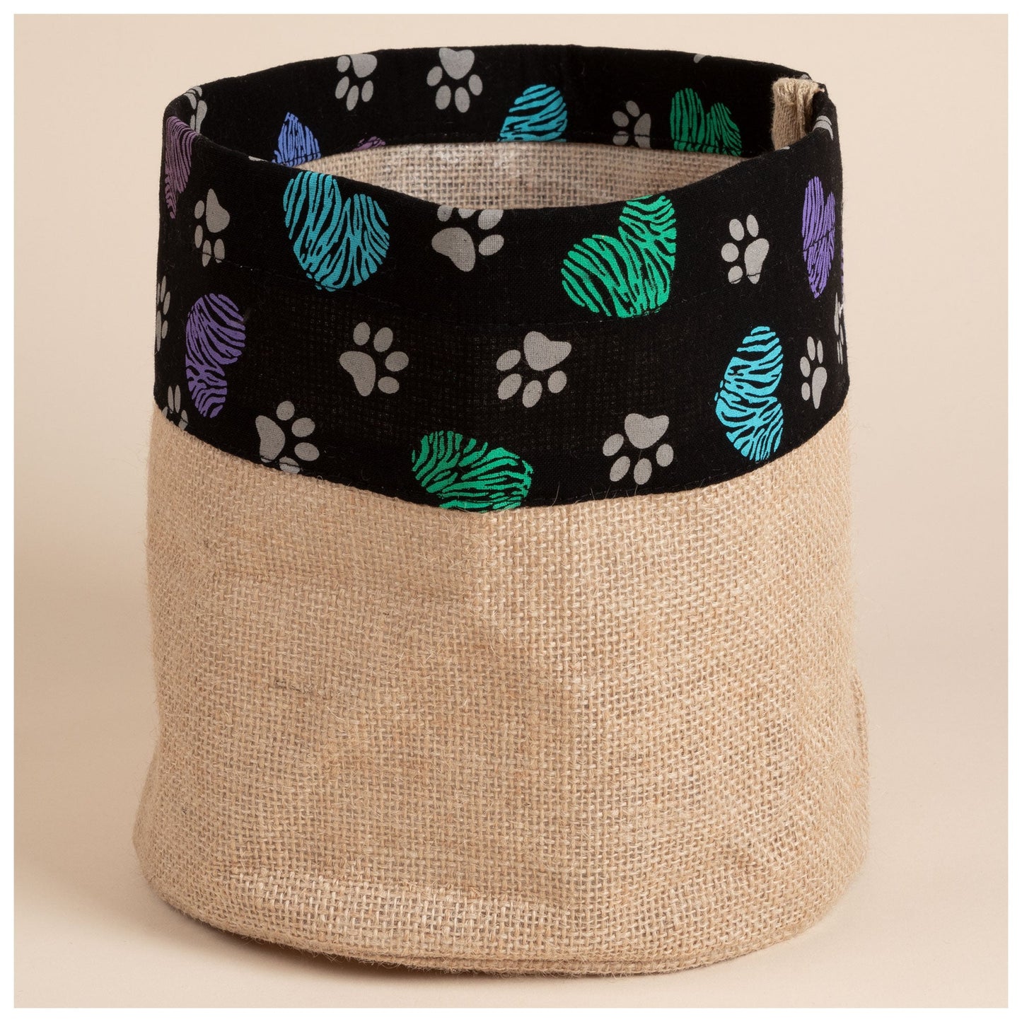 Hearts & Paws Jute Storage Baskets - Set of 3