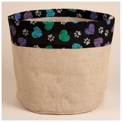 Hearts & Paws Jute Storage Baskets - Set of 3