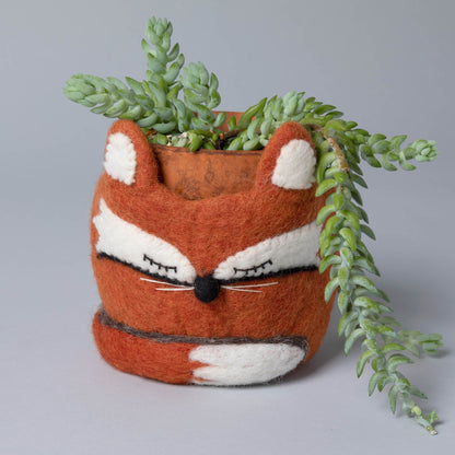 Hand-Felted Animal Planter