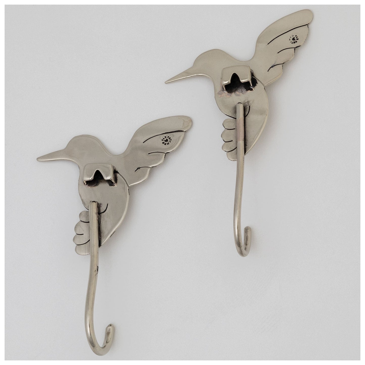 Flying Hummingbirds Mixed Metal Hook - Set of 2