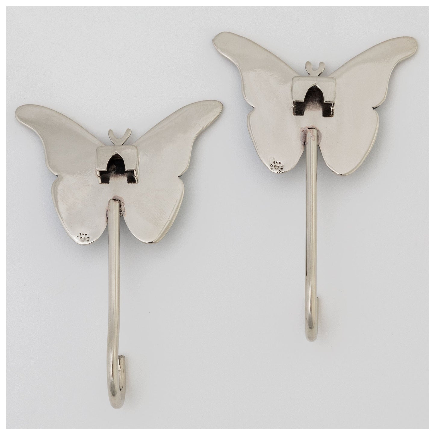 Pretty Butterfly Hand Painted Wall Hook - Set of 2