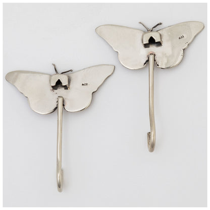 Pretty Butterfly Hand Painted Wall Hook - Set of 2