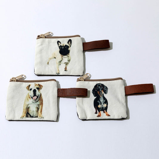 Canvas Dog Breed Coin Purse