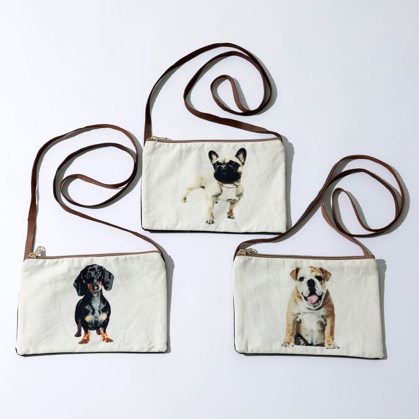 Canvas Dog Breed Sling Bag