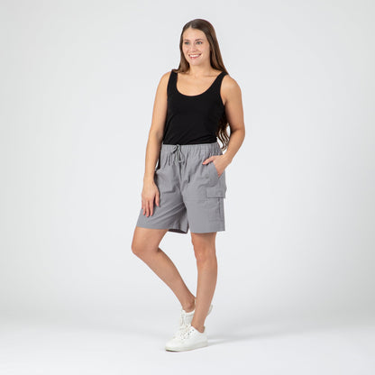 Paw Print Cargo Canvas Shorts