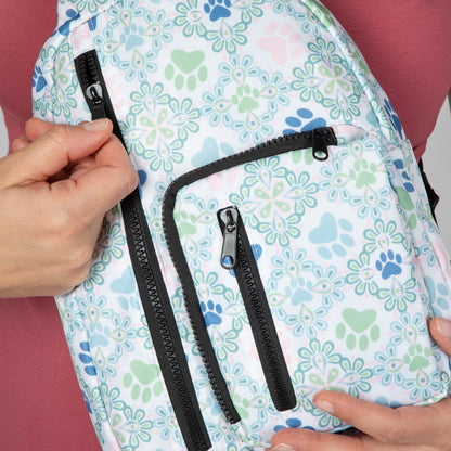 Paw Print Sling Backpack